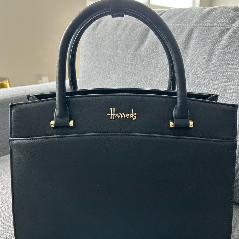 Harrods Black Medium Tote Bag